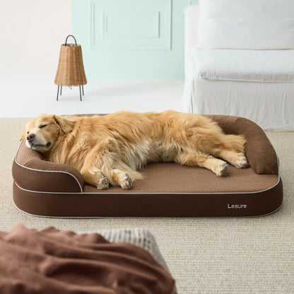 Lesure Realortho Orthopedic Dog Bed - Premium Memory Foam Support for Large and Senior Dogs, Waterproof Washable Cover, Comfortable Couch for Enhanced Sleep and Joint Protection