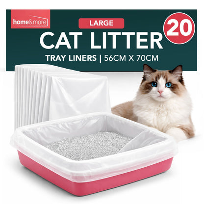 Large Cat Litter Tray Liners 56X70Cm Bags Pack Kitten Extra Hygienic Disposable