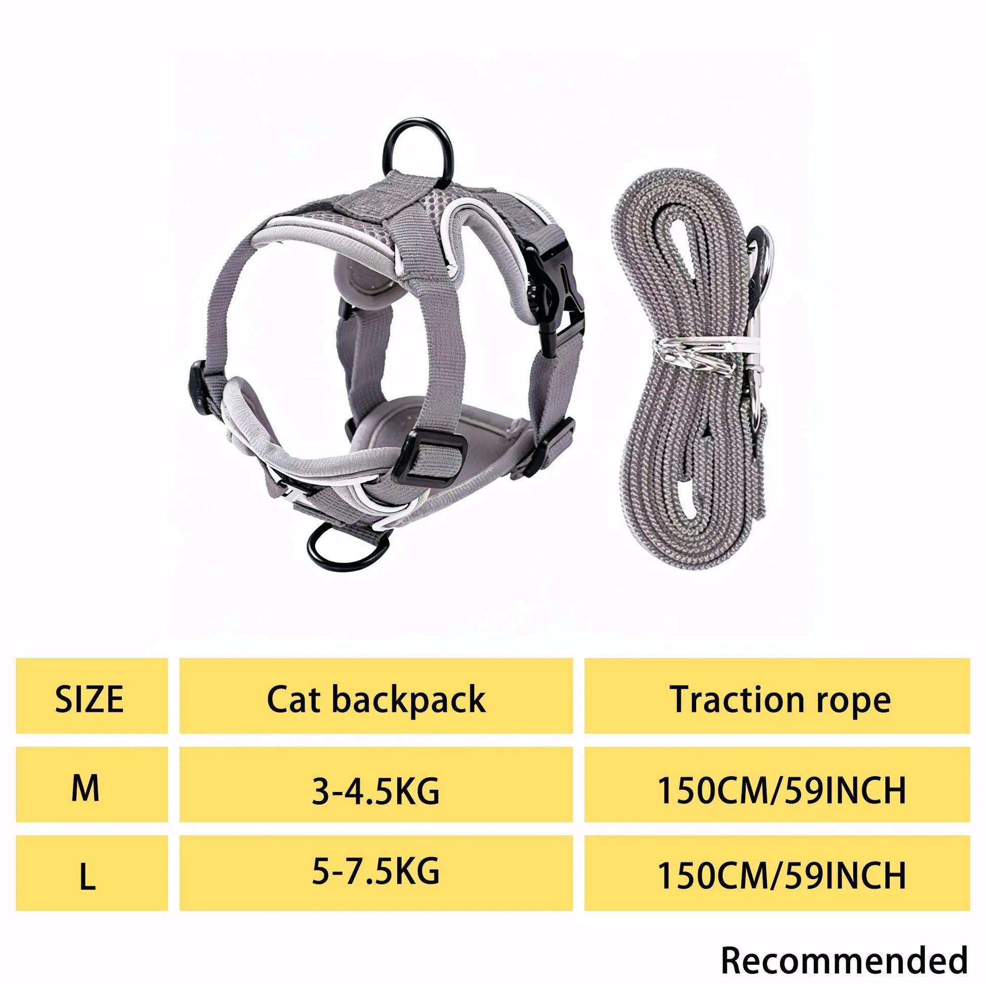 Adjustable Escape-Proof Cat Harness and Leash Set with Reflective Strip and Soft Mesh Vest for Safe and Comfortable Walking, Includes Summer Version