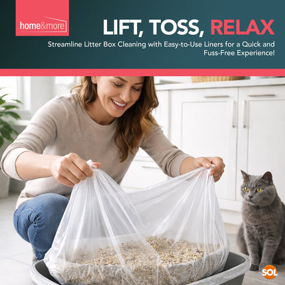 Large Cat Litter Tray Liners 56X70Cm Bags Pack Kitten Extra Hygienic Disposable