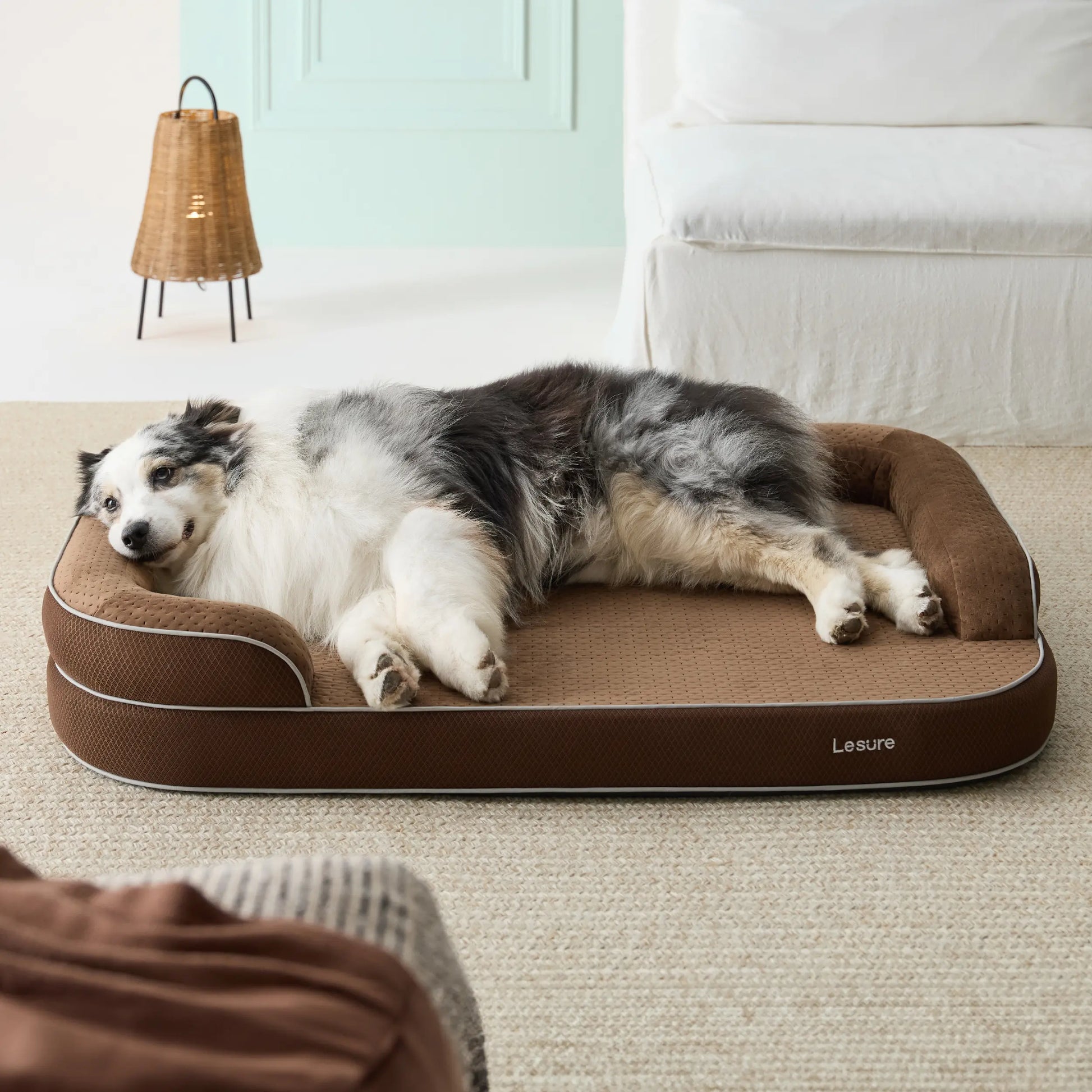 Lesure Realortho Orthopedic Dog Bed - Premium Memory Foam Support for Large and Senior Dogs, Waterproof Washable Cover, Comfortable Couch for Enhanced Sleep and Joint Protection