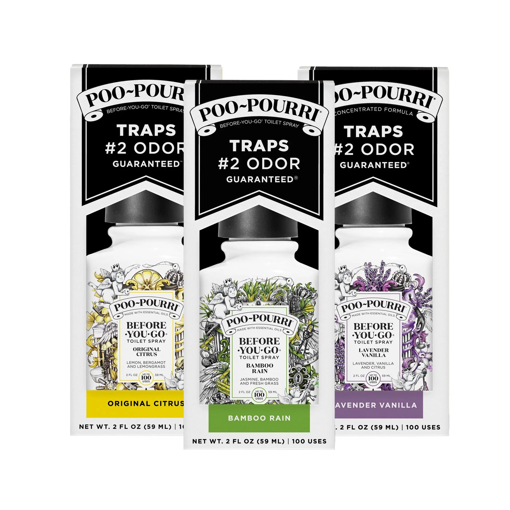 Poo~Pourri Toilet Spray 2 oz - Triple Pack Bundle