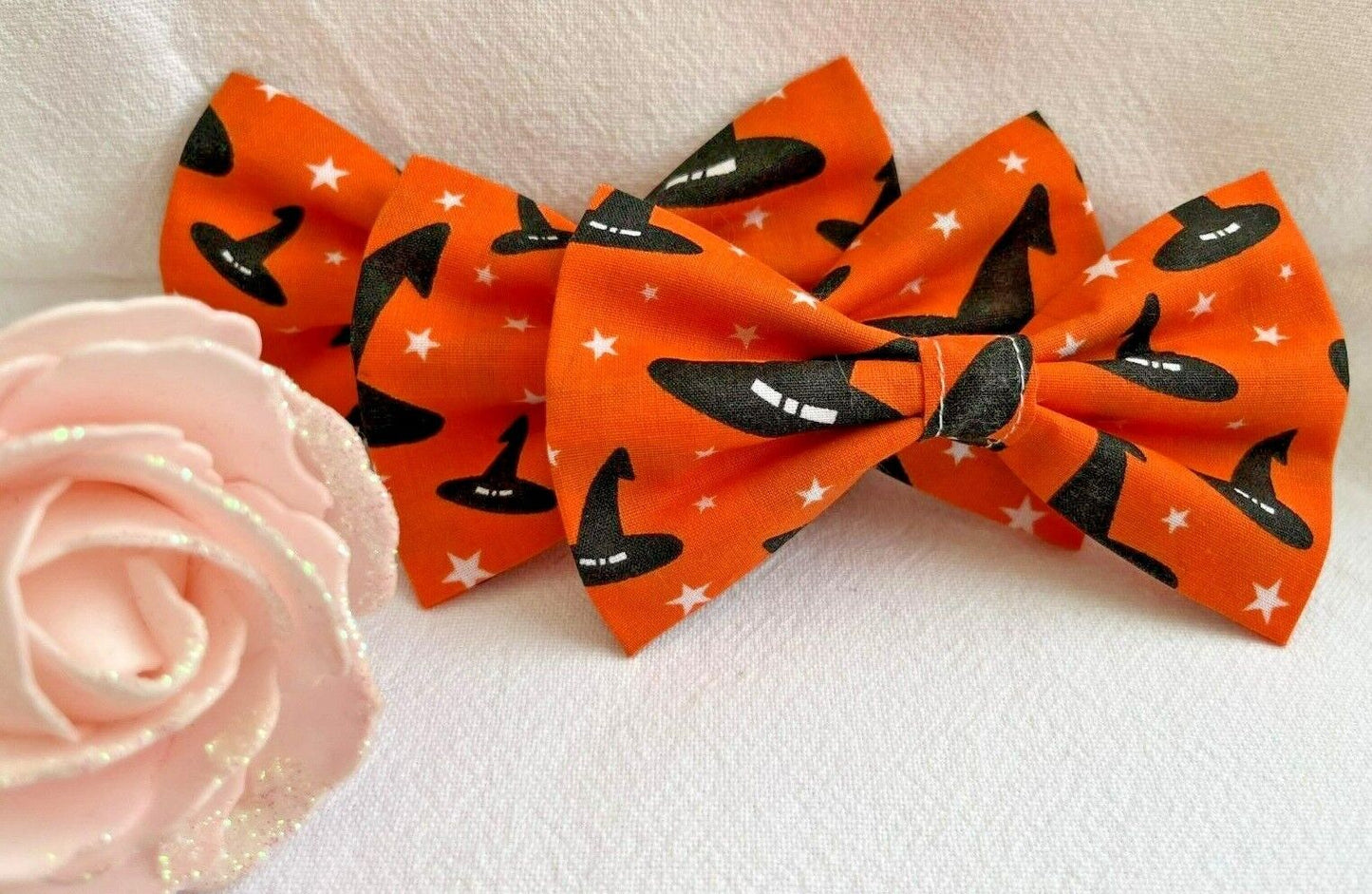 Supporting Charity Halloween Dog Bow & Bandana Handmade in UK. Multi Sizes