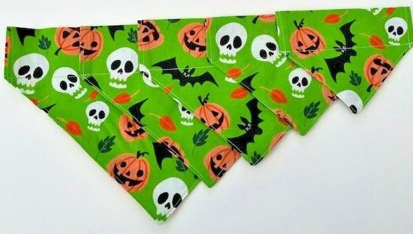 Supporting Charity Halloween Dog Bow & Bandana Handmade in UK. Multi Sizes