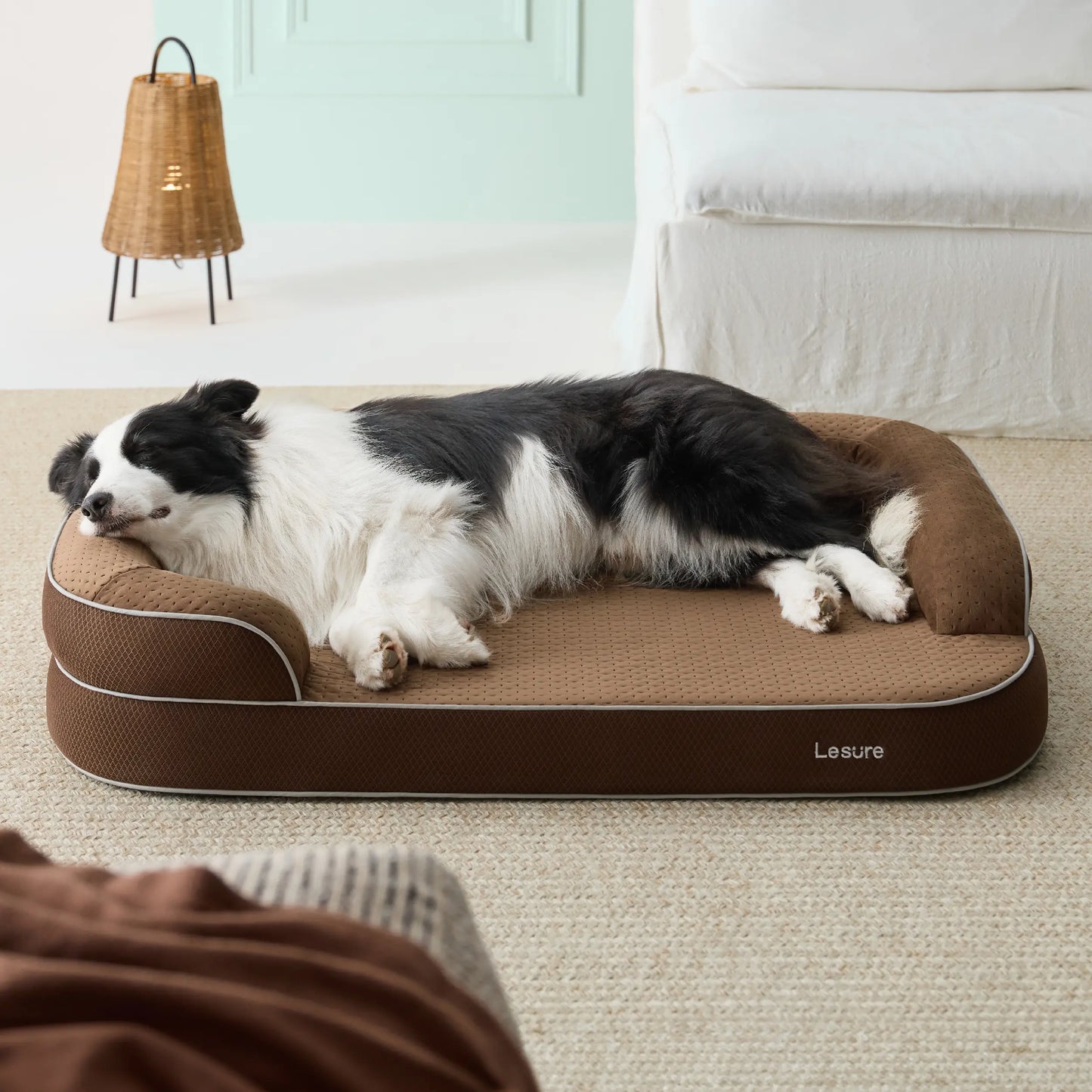Lesure Realortho Orthopedic Dog Bed - Premium Memory Foam Support for Large and Senior Dogs, Waterproof Washable Cover, Comfortable Couch for Enhanced Sleep and Joint Protection