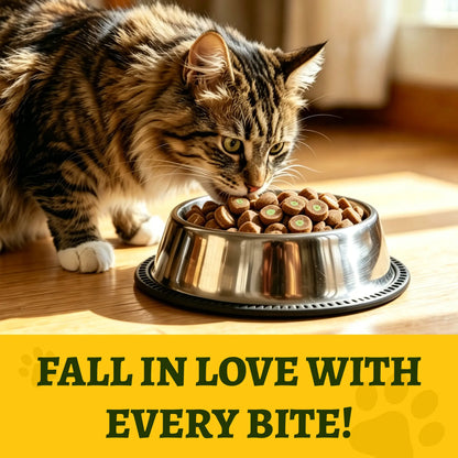 Grain-Free Dry Cat Food - 5 lb, 40% Protein from Salmon & Chicken, Hairball Aid with Cat Grass, Pumpkin, Taurine, Psyllium Husk & Cranberry for Digestive Health