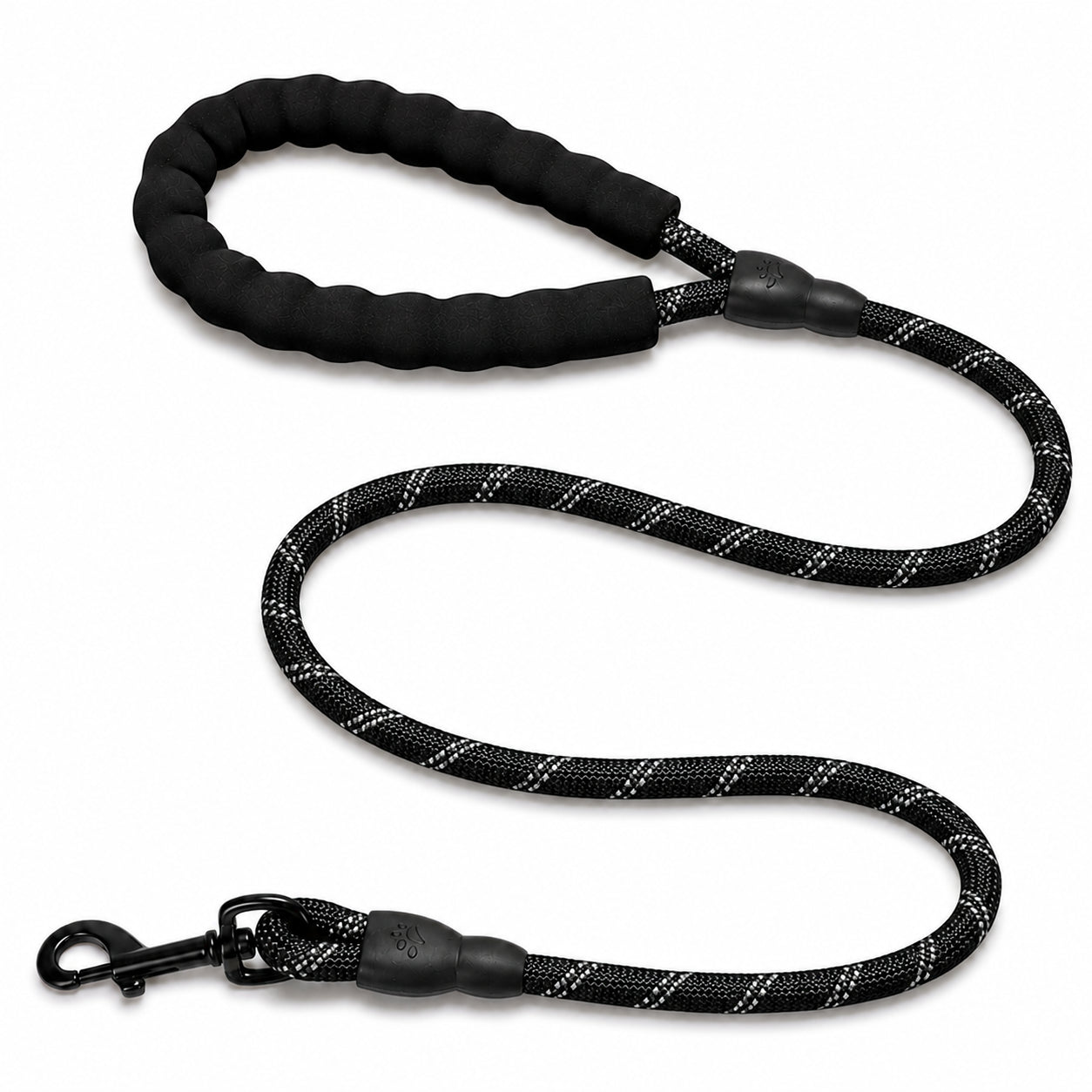 5FT Reflective Dog Lead 1.5M Rope Braided Pet Puppy Training Padded Leash Foam