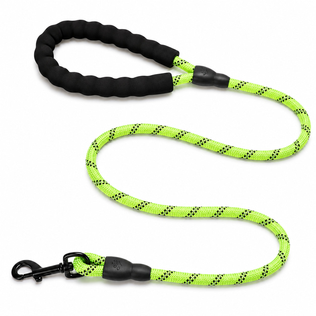 5FT Reflective Dog Lead 1.5M Rope Braided Pet Puppy Training Padded Leash Foam