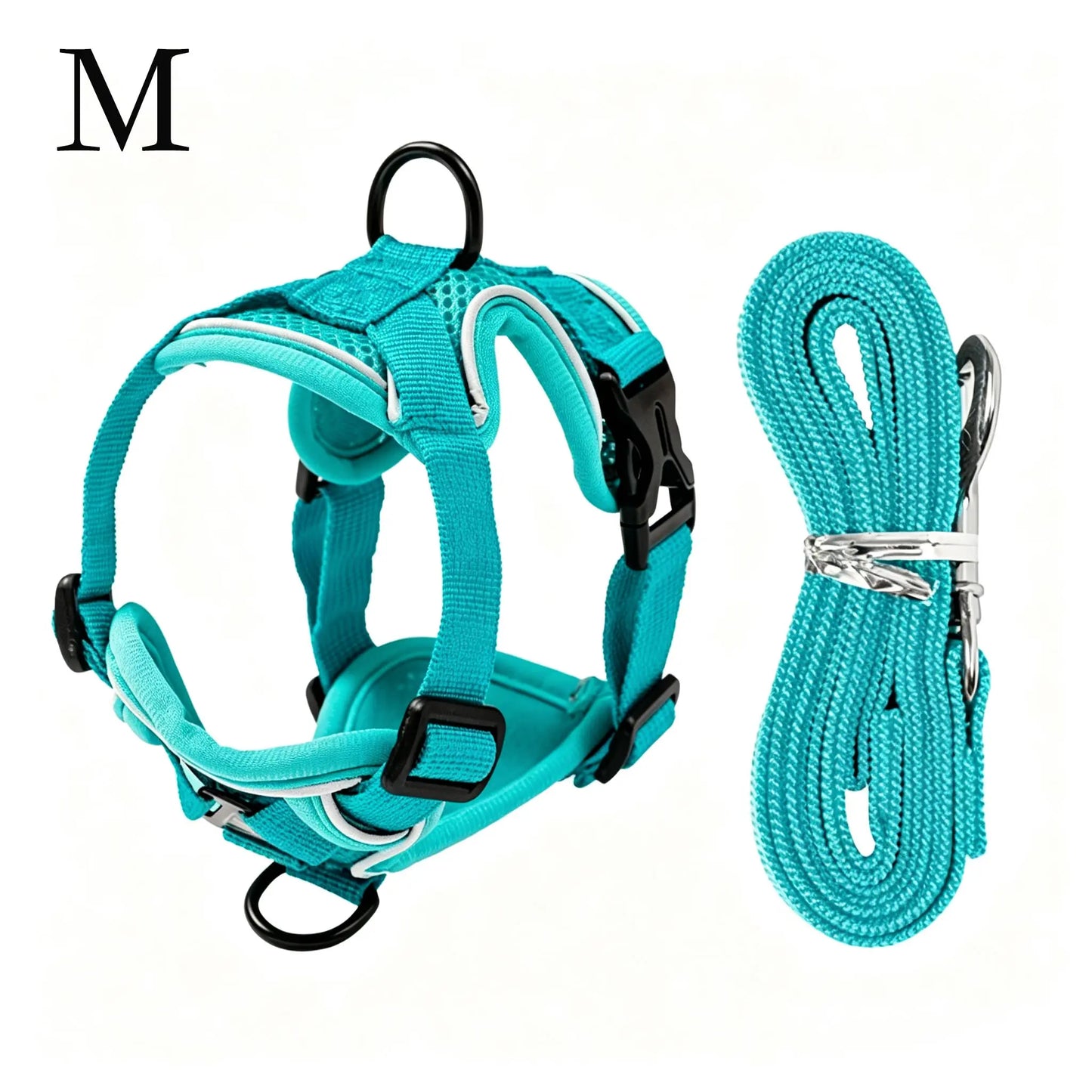 Adjustable Escape-Proof Cat Harness and Leash Set with Reflective Strip and Soft Mesh Vest for Safe and Comfortable Walking, Includes Summer Version