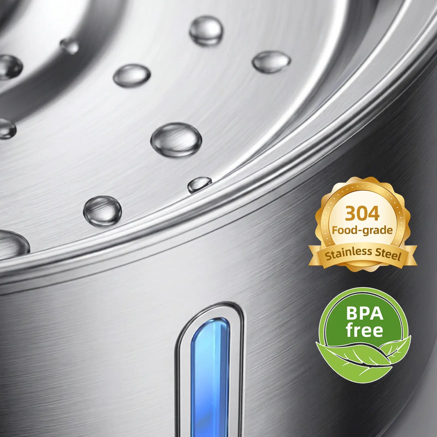 Stainless Steel Automatic Pet Water Fountain, 3.2L Wireless Dispenser with Sensor for Cats and Dogs